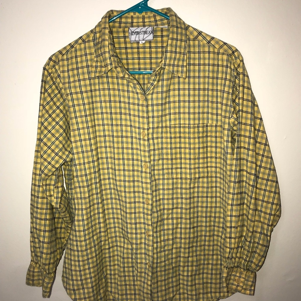 VINTAGE Yellow Flannel
